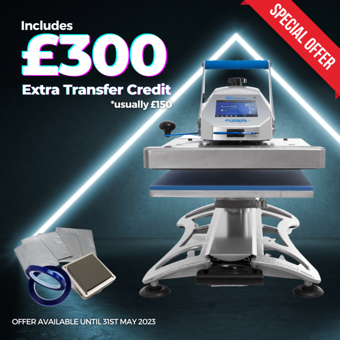 May 2023 Offer: Hotronix Fusion IQ & Transfer Credit Bundle 2023
